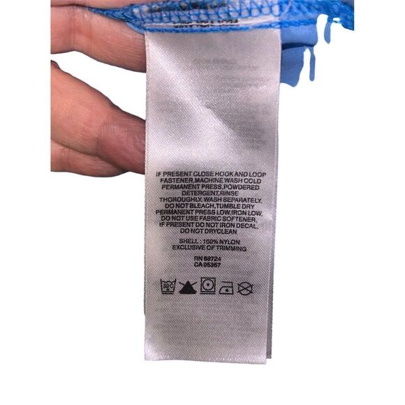 Columbia young men’s XL (18/20) Blue Full Zip Lightweight Hooded Rain Jacket - Picture 5 of 6